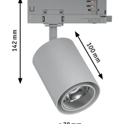 LED-spottivalaisin kiskoon Paulmann ProRail3 Kratos, 36°, 25W, 3000K, musta