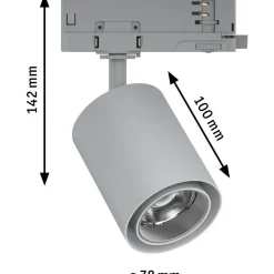 LED-spottivalaisin kiskoon Paulmann ProRail3 Kratos, 50°, 9W, 4000K, musta