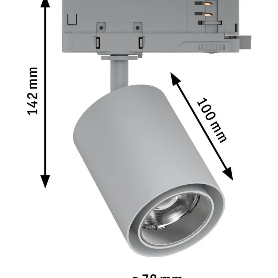 LED-spottivalaisin kiskoon Paulmann ProRail3 Kratos, 50°, 9W, 4000K, musta
