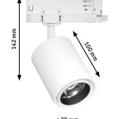 LED-spottivalaisin kiskoon Paulmann ProRail3 Kratos, 50°, 9W, 4000K, musta