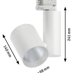 LED-spottivalaisin kiskoon Paulmann ProRail3 Zeuz, 15°, 3000K, himmennettävä, musta