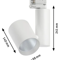 LED-spottivalaisin kiskoon Paulmann ProRail3 Zeuz, 39°, 3000K, himmennettävä, musta