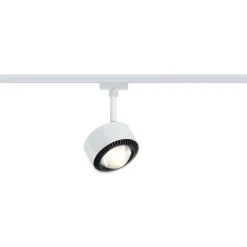 LED-spottivalaisin kiskoon Paulmann URail Aldan, 2700K, himmennettävä, valkoinen/musta