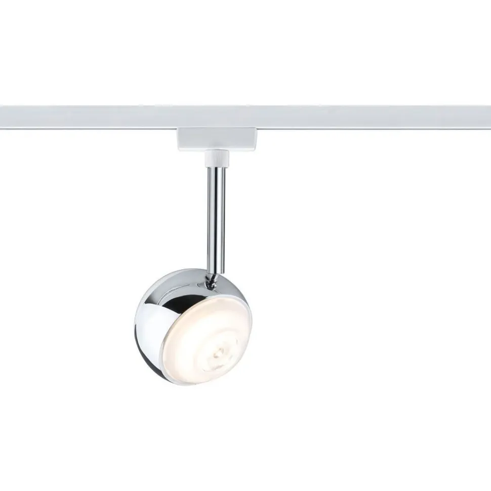 LED-spottivalaisin kiskoon Paulmann URail Capsule II, 2700K, himmennettävä, kromi