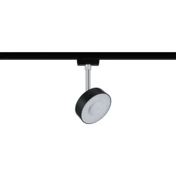 LED-Spottivalaisin kiskoon Paulmann URail Circle 147mm 2700K himmennettävä mattamusta/kromi