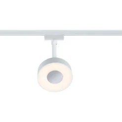 LED-spottivalaisin kiskoon Paulmann URail Circle Ø100mm 3-Step-Dim 210lm 5W 3000K himmennettävä signaalivalkoinen