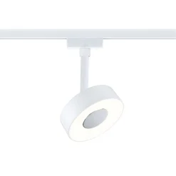 LED-spottivalaisin kiskoon Paulmann URail Circle Ø100mm 3-Step-Dim 210lm 5W 3000K himmennettävä signaalivalkoinen