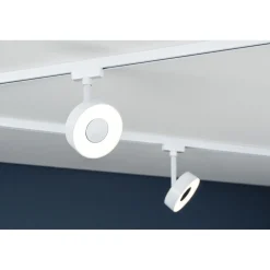 LED-spottivalaisin kiskoon Paulmann URail Circle Ø100mm 3-Step-Dim 220lm 5W 4000K himmennettävä signaalivalkoinen