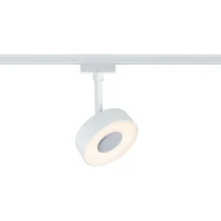 LED-spottivalaisin kiskoon Paulmann URail Circle, säädettävä värilämpötila, mattakromi