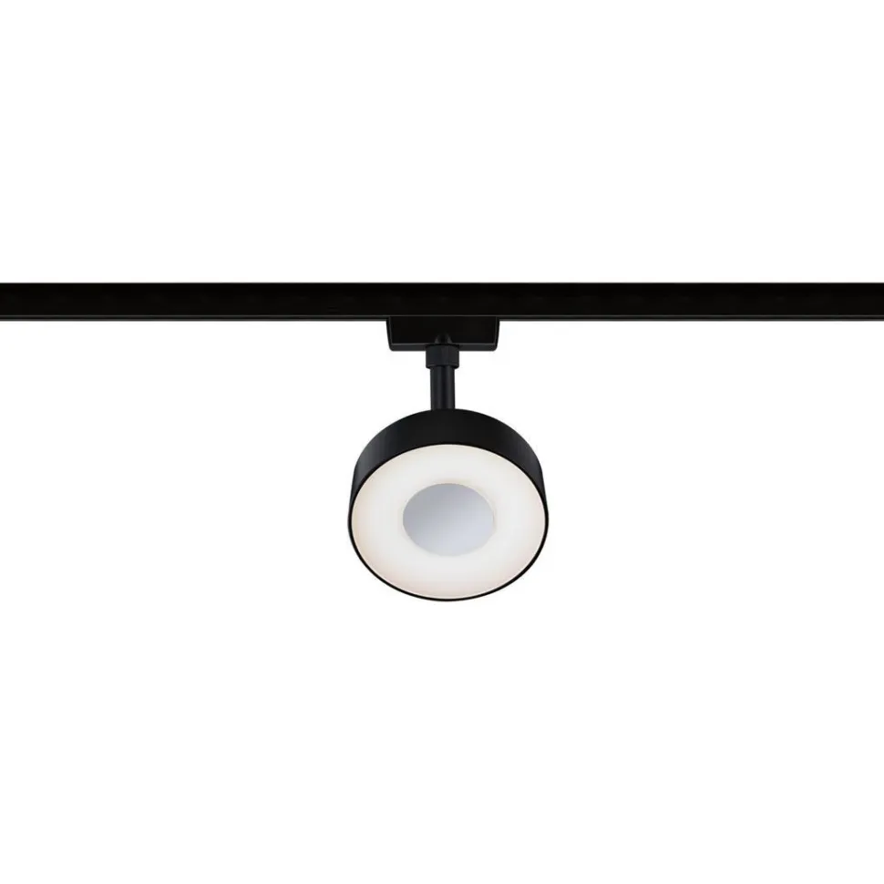 LED-spottivalaisin kiskoon Paulmann URail Circle, säädettävä värilämpötila, mattakromi