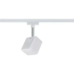 LED-spottivalaisin kiskoon Paulmann URail Cube, 2700K, himmennettävä, mattakromi