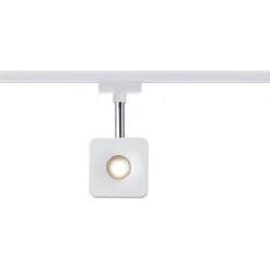 LED-spottivalaisin kiskoon Paulmann URail Cube, 2700K, himmennettävä, mattakromi