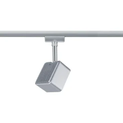 LED-spottivalaisin kiskoon Paulmann URail Cube, 2700K, himmennettävä, mattakromi
