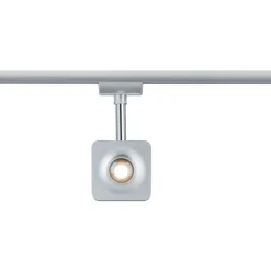 LED-spottivalaisin kiskoon Paulmann URail Cube, 2700K, himmennettävä, mattakromi