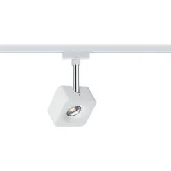 LED-spottivalaisin kiskoon Paulmann URail Cube, 2700K, himmennettävä, mattakromi