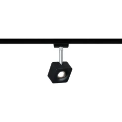 LED-spottivalaisin kiskoon Paulmann URail Cube, 4000K, himmennettävä, mattamusta