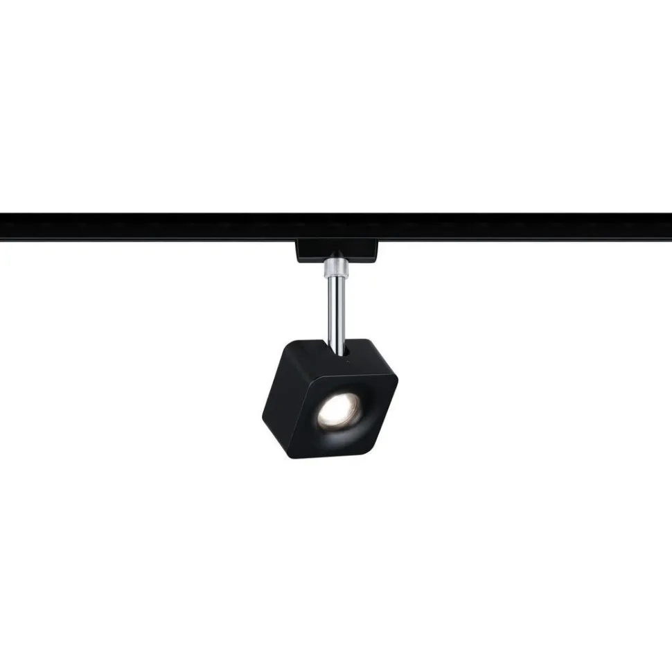 LED-spottivalaisin kiskoon Paulmann URail Cube, 4000K, himmennettävä, mattamusta