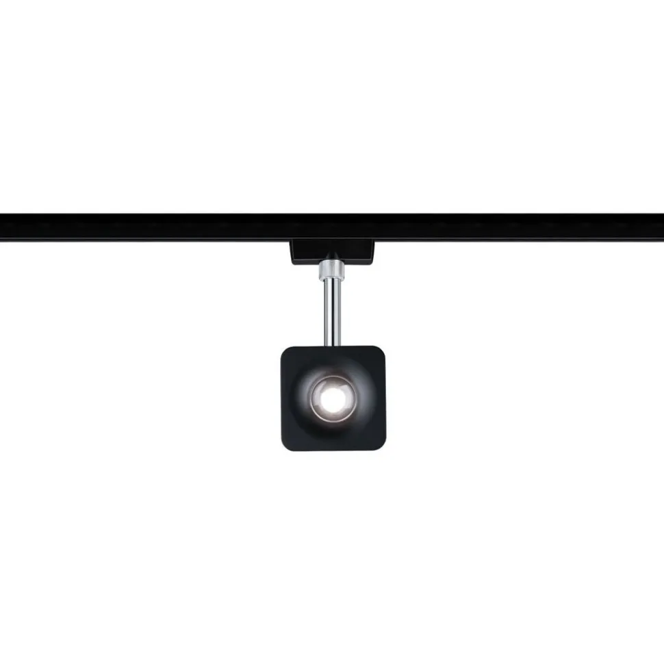 LED-spottivalaisin kiskoon Paulmann URail Cube, 4000K, himmennettävä, mattamusta
