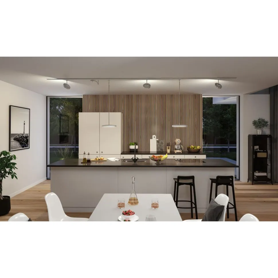 LED-spottivalaisin kiskoon Paulmann URail Hildor, 3000K, himmennettävä, mattakromi