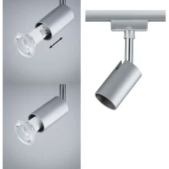 LED-spottivalaisin kiskoon Paulmann URail Pure I, GU10, max.10W, himmennettävä, mattakromi