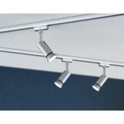 LED-spottivalaisin kiskoon Paulmann URail Pure I, GU10, max.10W, himmennettävä, mattakromi