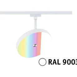 LED-spottivalaisin kiskoon Paulmann URail Smart Home Zigbee 3.0 Hildor, Ø18cm, 500lm, 7.5W, RGBW+, himmennettävä, 230V, mattamusta