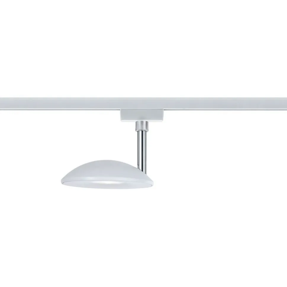 LED-spottivalaisin kiskoon Paulmann URail Sphere, 2700K, himmennettävä, mattakromi