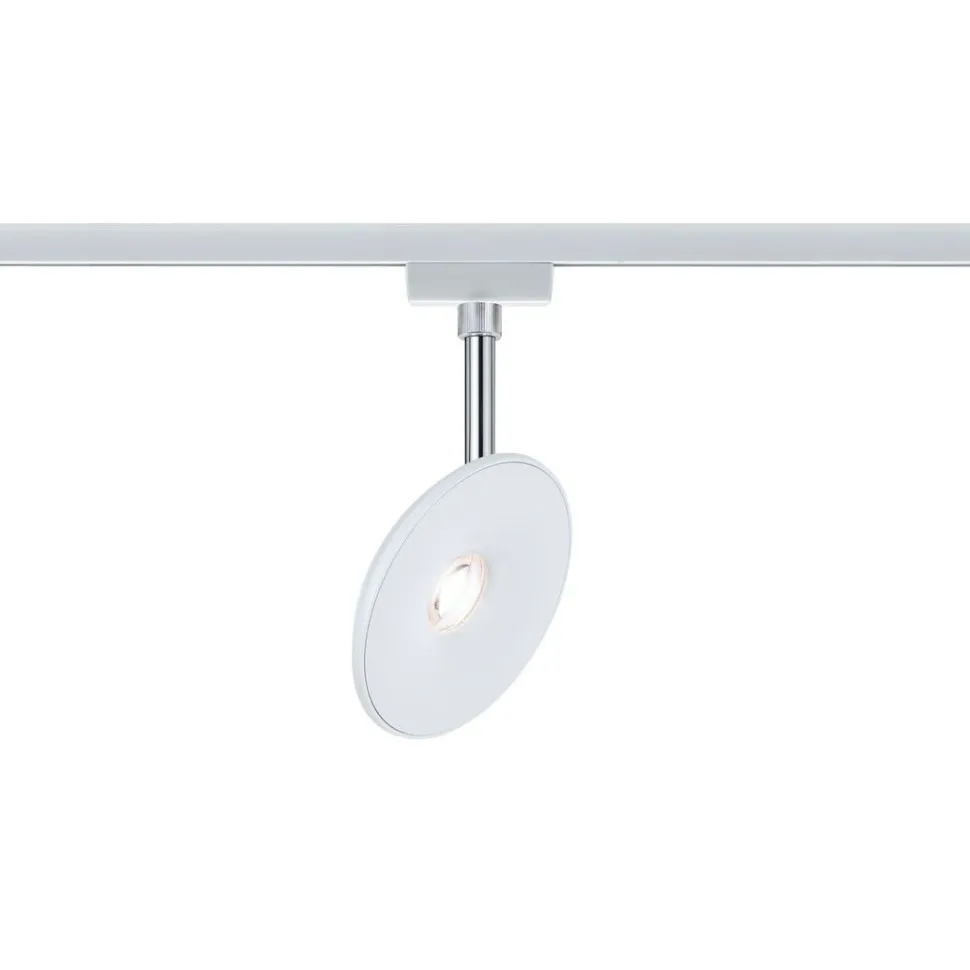 LED-spottivalaisin kiskoon Paulmann URail Sphere, 2700K, himmennettävä, mattakromi