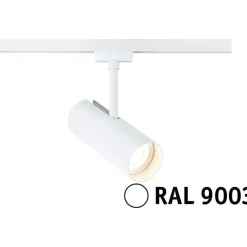 LED-spottivalaisin kiskoon Paulmann URail Theron, Ø6.2cm, 1100lm, 11W, 4000K, himmennettävä, 230V, mattamusta