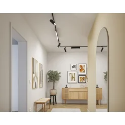 LED-spottivalaisin kiskoon Paulmann URail Theron, Ø6.2cm, 1100lm, 11W, 4000K, himmennettävä, 230V, mattamusta