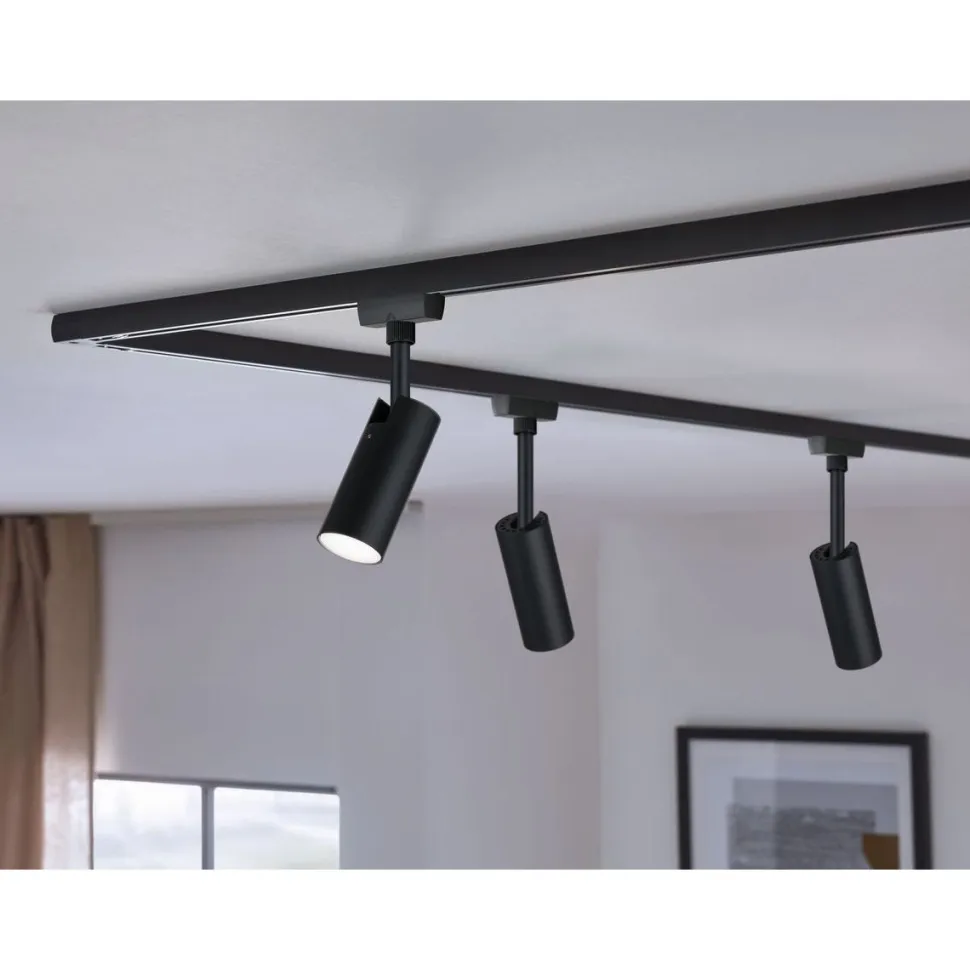 LED-Spottivalaisin kiskoon Paulmann URail Tubo 4000K mattamusta