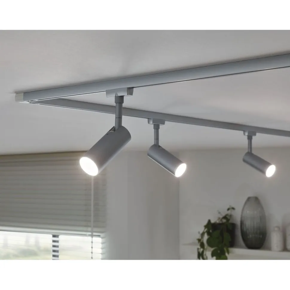 LED-spottivalaisin kiskoon Paulmann URail Tubo, 234lm, 4.5W, 4000K, mattakromi
