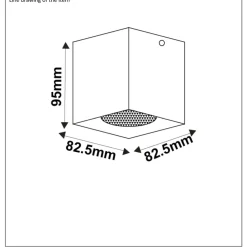 LED-spottivalaisin Lucide Bodi 8.2x8.2cm musta