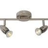 LED-spottivalaisin Lucide Caro-LED 2x5W satiinikromi