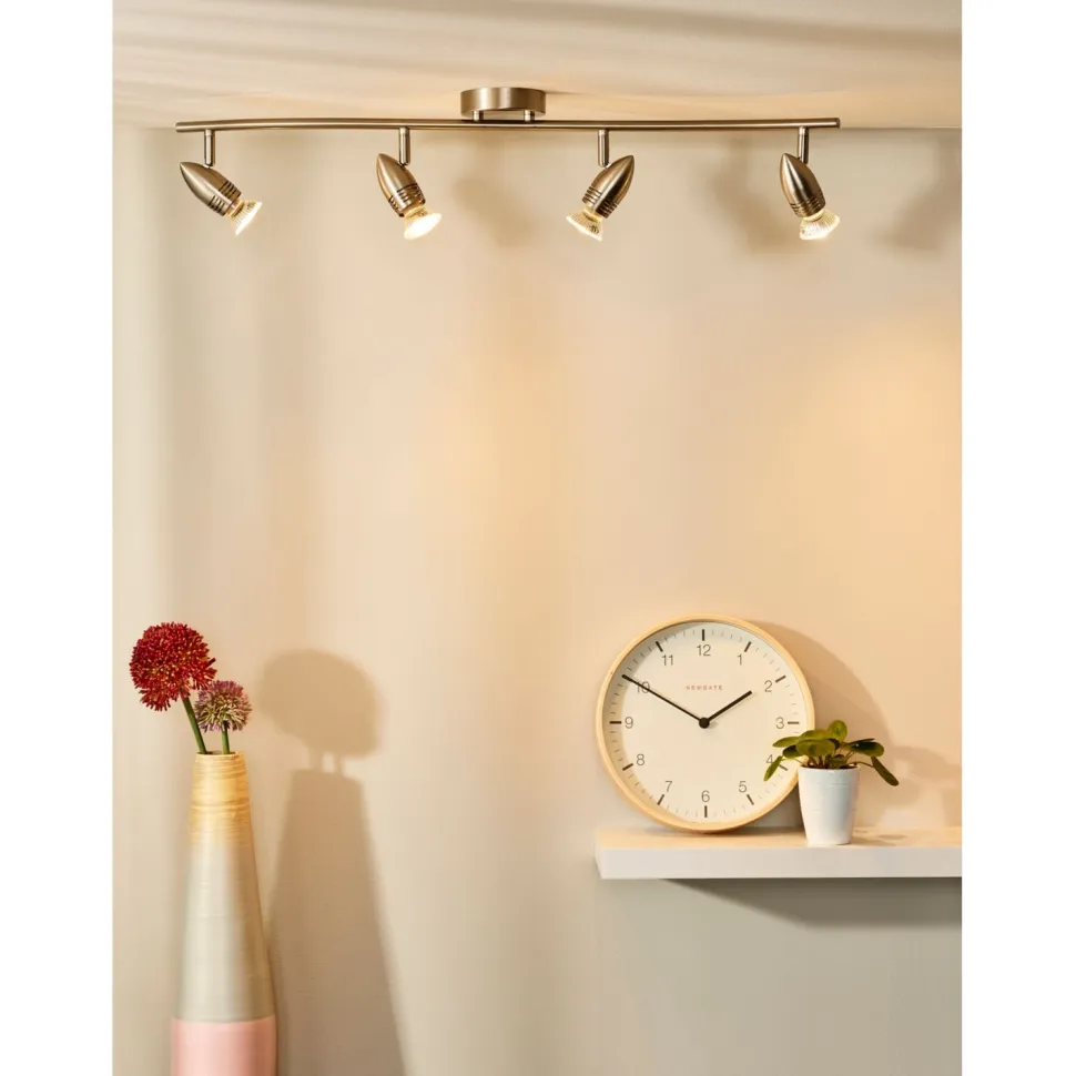 LED-spottivalaisin Lucide Caro-LED 4x5W satiinikromi