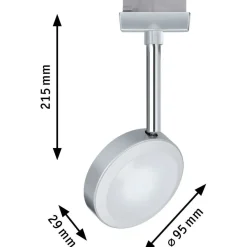LED-spottivalaisin Paulmann URail Discus, 2700K, himmennettävä, mattakromi