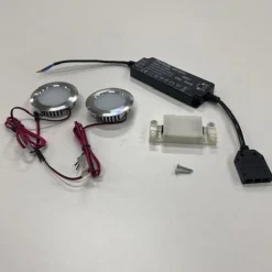 LED-spottivalo Hafa ø 55 mm 1,65 W IP44 kromi 2 kpl + muuntaja