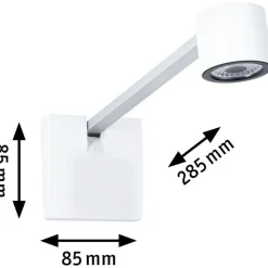 LED-tauluvalaisin Paulmann Adelia, 8.5cm, 2700K, 370lm, 24V, 4.5W, himmennettävä, harjattu alumiini
