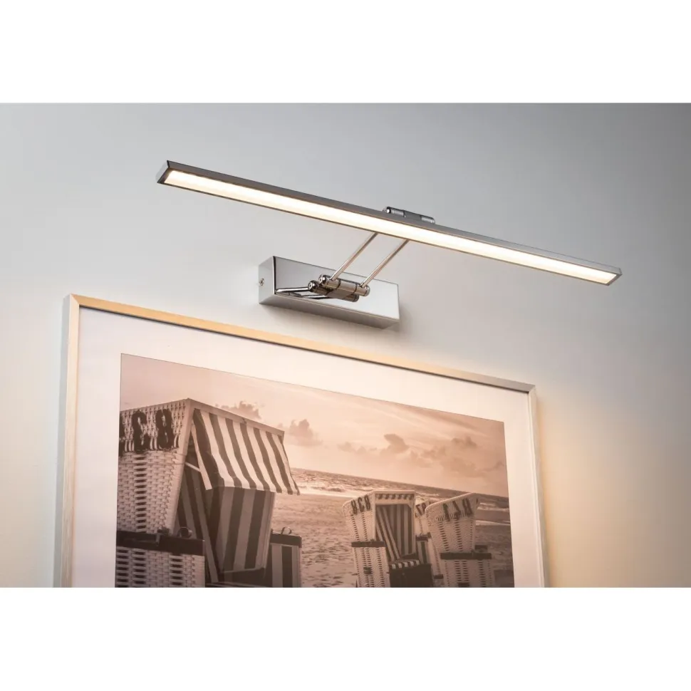 LED-tauluvalaisin Paulmann Galeria, 29cm, 2700K, 450lm, 5W, harjattu nikkeli/kromi