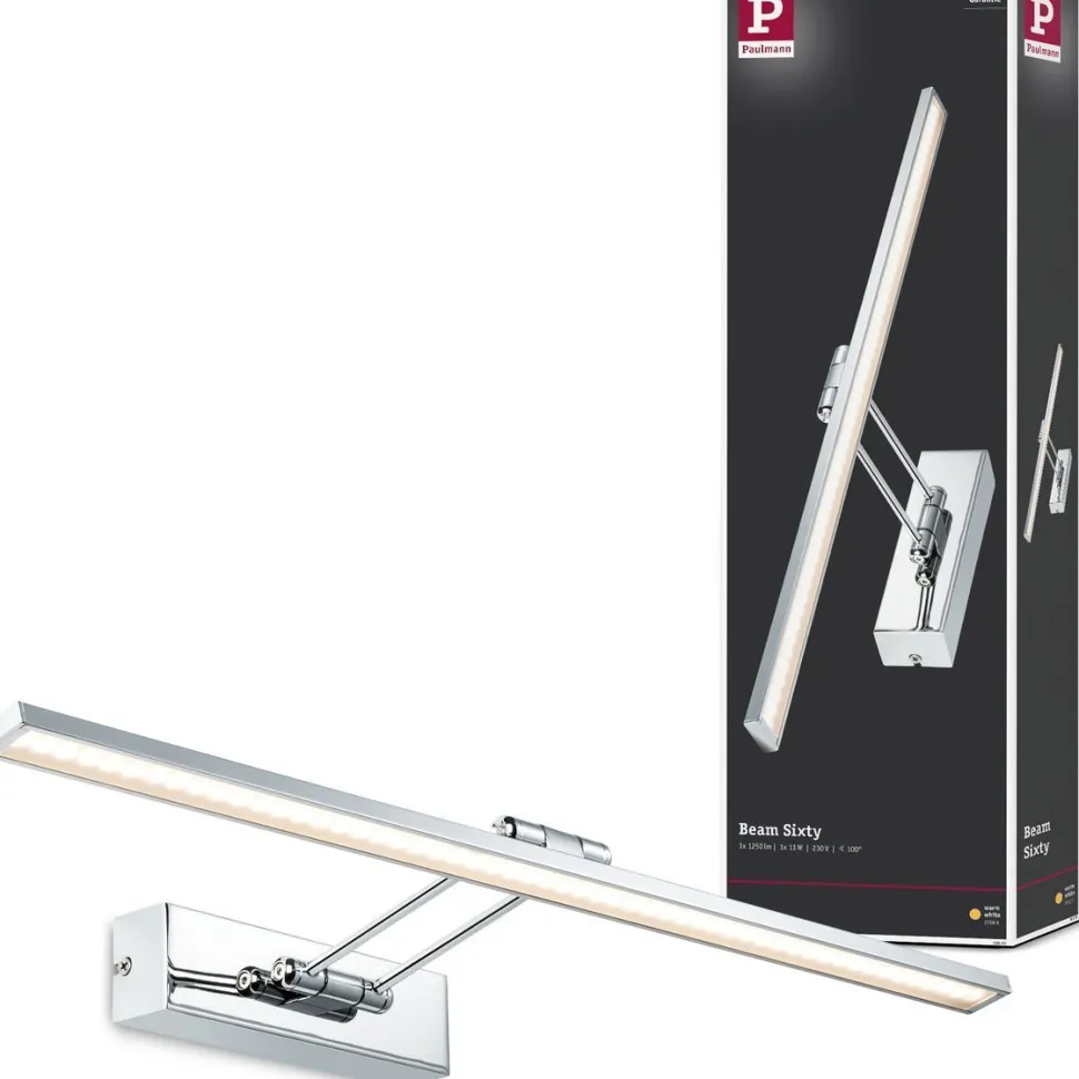 LED-tauluvalaisin Paulmann Galeria, 29cm, 2700K, 450lm, 5W, harjattu nikkeli/kromi
