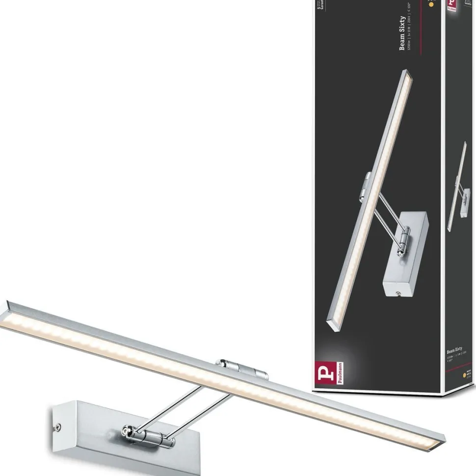 LED-tauluvalaisin Paulmann Galeria, 29cm, 2700K, 450lm, 5W, harjattu nikkeli/kromi