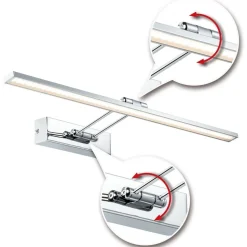 LED-tauluvalaisin Paulmann Galeria, 2700K, 580lm, 8W, harjattu nikkeli/kromi