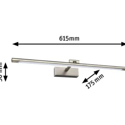 LED-tauluvalaisin Paulmann Mingo, 41.5cm, 3000K, 510lm, 9.5W, antiikkimessinki
