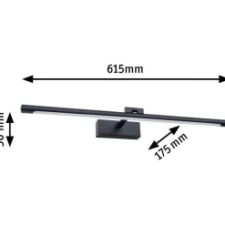 LED-tauluvalaisin Paulmann Mingo, 41.5cm, 3000K, 510lm, 9.5W, antiikkimessinki