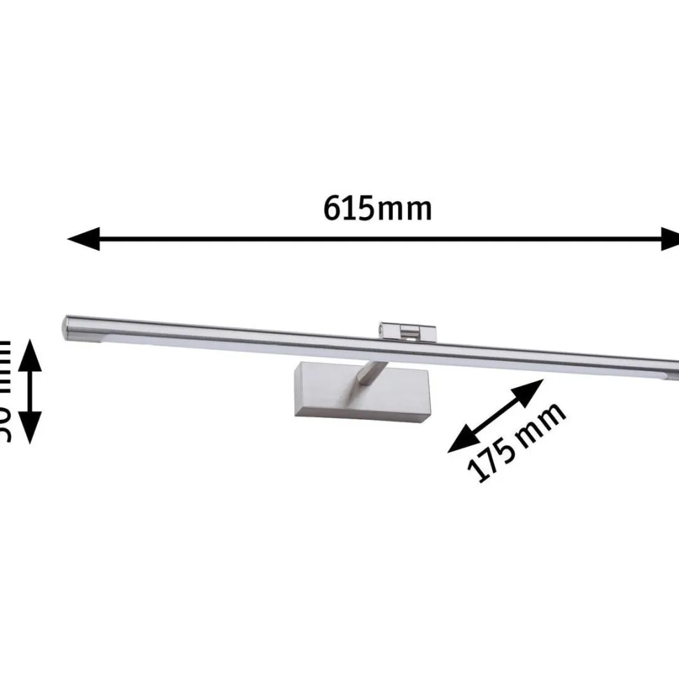 LED-tauluvalaisin Paulmann Mingo, 41.5cm, 3000K, 510lm, 9.5W, antiikkimessinki