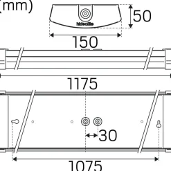 LED-teollisuusvalaisin Hide-a-lite Liteline Basic 1200 S tunnistimella 3000K IP44 valkoinen