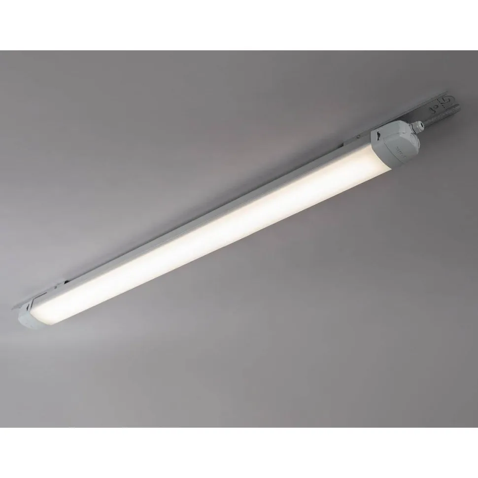 LED-teollisuusvalaisin Hide-a-lite Liteline 1500 S tunnistimella IP65 vaaleanharmaa