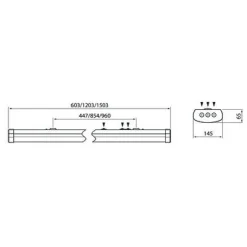 LED-teollisuusvalaisin Airam Optimus, 1200mm, IP44, 45W/830, 4500lm