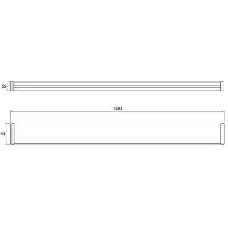 LED-teollisuusvalaisin Airam Optimus tunnistimella, 1500mm, IP44, 60W/840, 6000lm