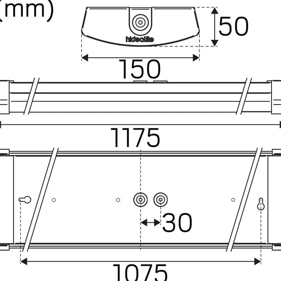 LED-teollisuusvalaisin Hide-a-lite Liteline Basic 1200 3000K IP44 valkoinen